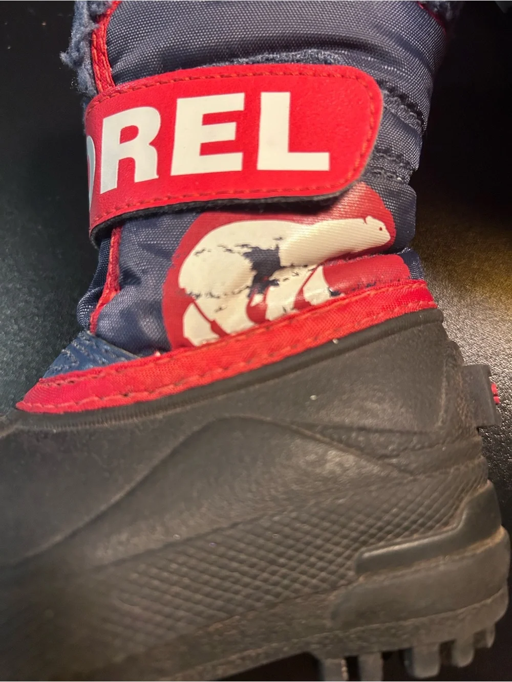 Sorel Navy and Red Kids' Winter Snow Boots - Toddler Size 4